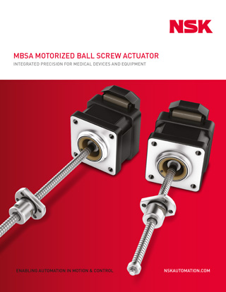 cover image for MBSA Motorised Ball Screw Actuator Catalog