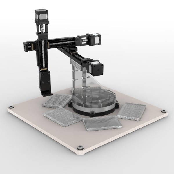 Multi-axis linear positioner with rotational indexer