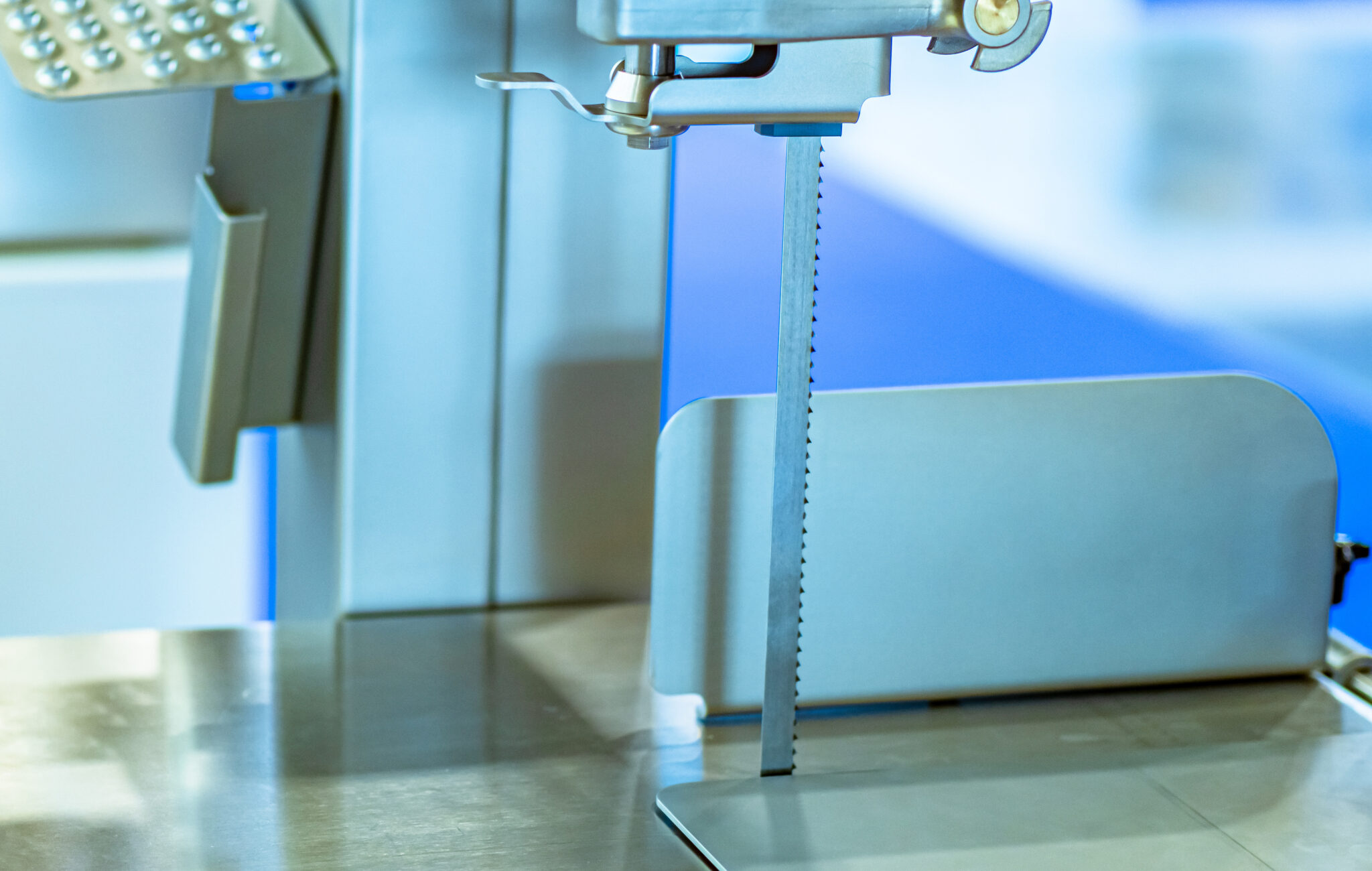 Automatic saw for cutting bones. Meat cutting tool. Equipment fo NSK Case Study - Bread Factory