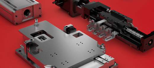 low profile blocks on a linear guide system